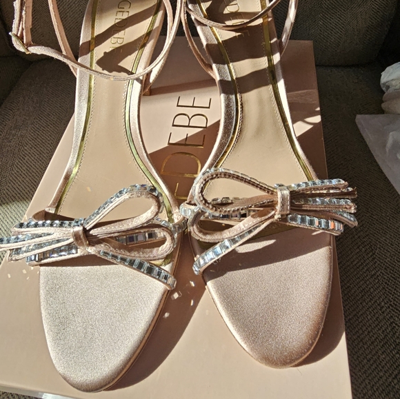 Anthropologie Gedebe Cecile Satin Heels NIB - Picture 12 of 16